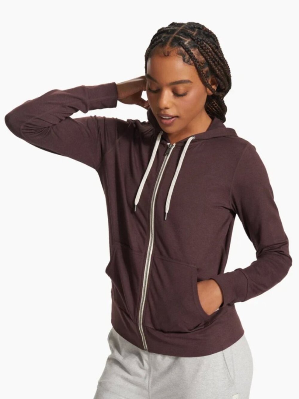 Vuori Halo Performance Hoodie - Mahogany